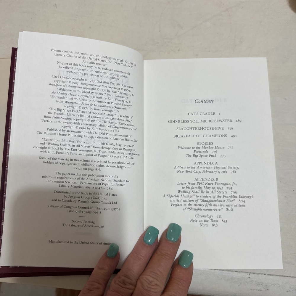 Kurt Vonnegut Novels & Stories 1963-73 Writings with Slipcase Library of America - Picture 5 of 8